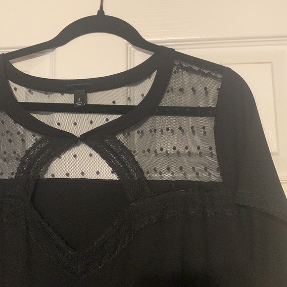COPY - Torrid Black Midi Dress with Sheer Detail - Picture 2 of 4